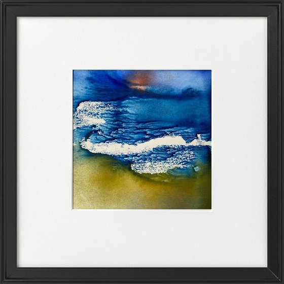 Seasons - Summer Abstract Seascape Sunset framed