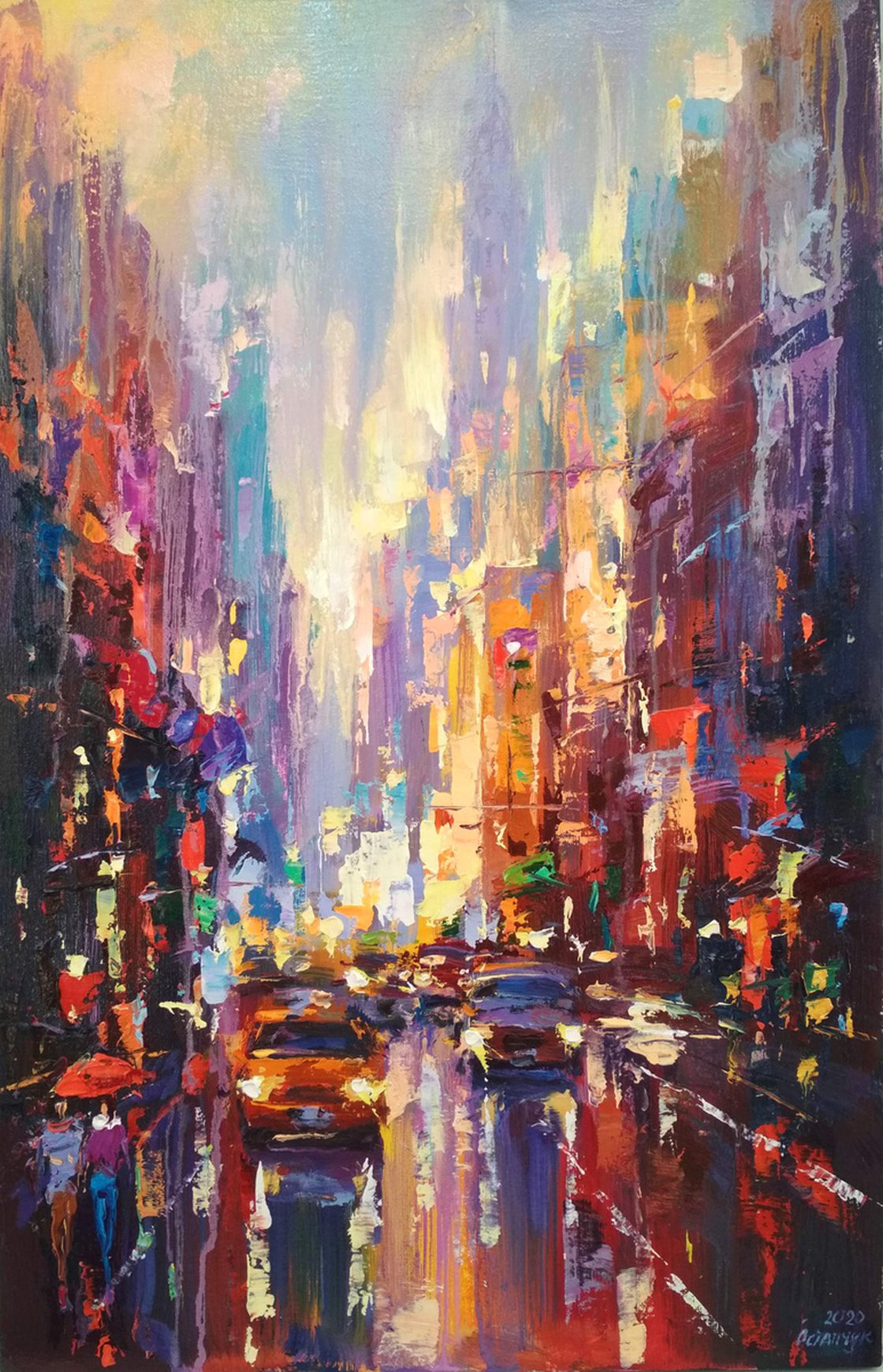 絵画 abstract painting Abstract cityscape (New York) 01 Oil painting: Andrej