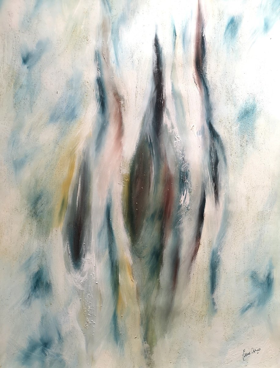 Abstract Painting By Ivana Urso, 28 X 39, Soul Iii, Original Artwork