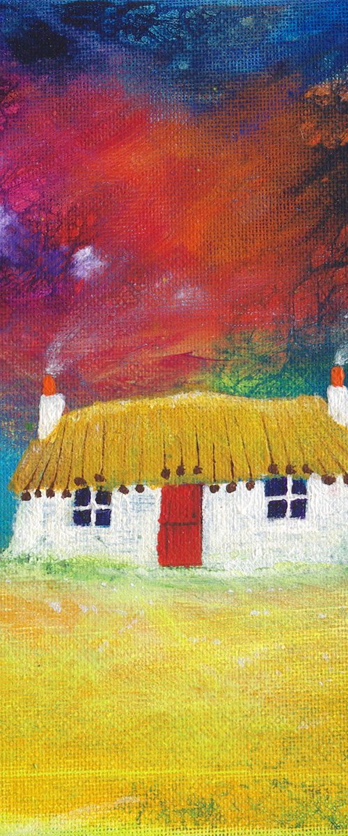 Highland Croft, traditional Hebridean thatched cottage by oconnart