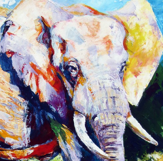 Walking majestic elephant II