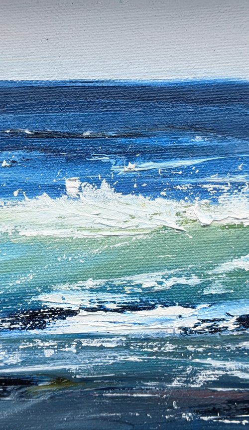 Miniature Wave Seascape #4 by Jo Earl