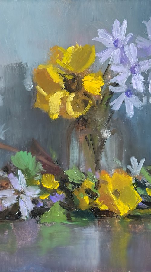 Flowers in a Bottle by Pascal Giroud