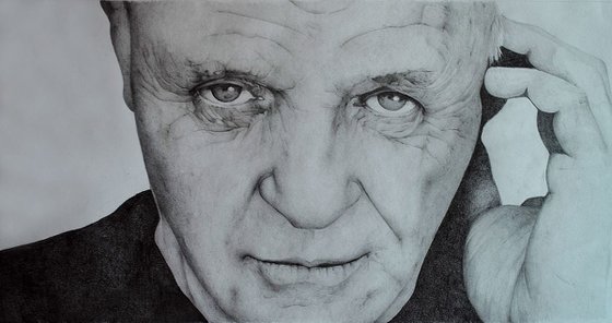 Anthony Hopkins pencil drawing