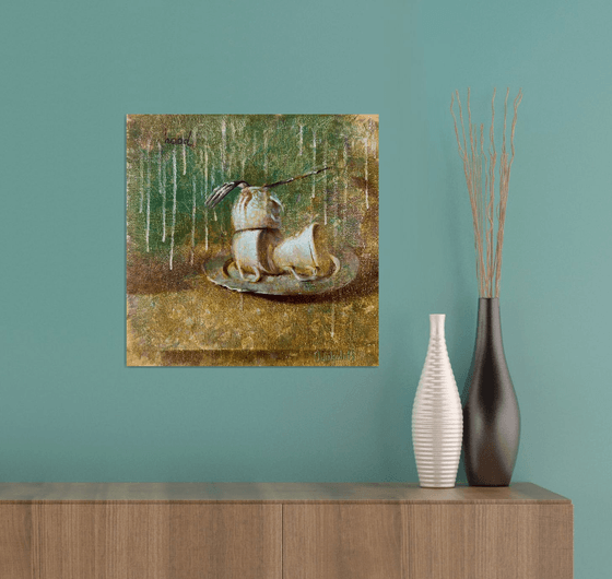 Porcelain Cups and Forks