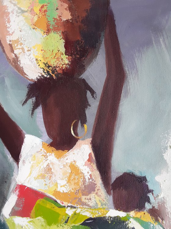 African mother and child, Carrying Tomorrow