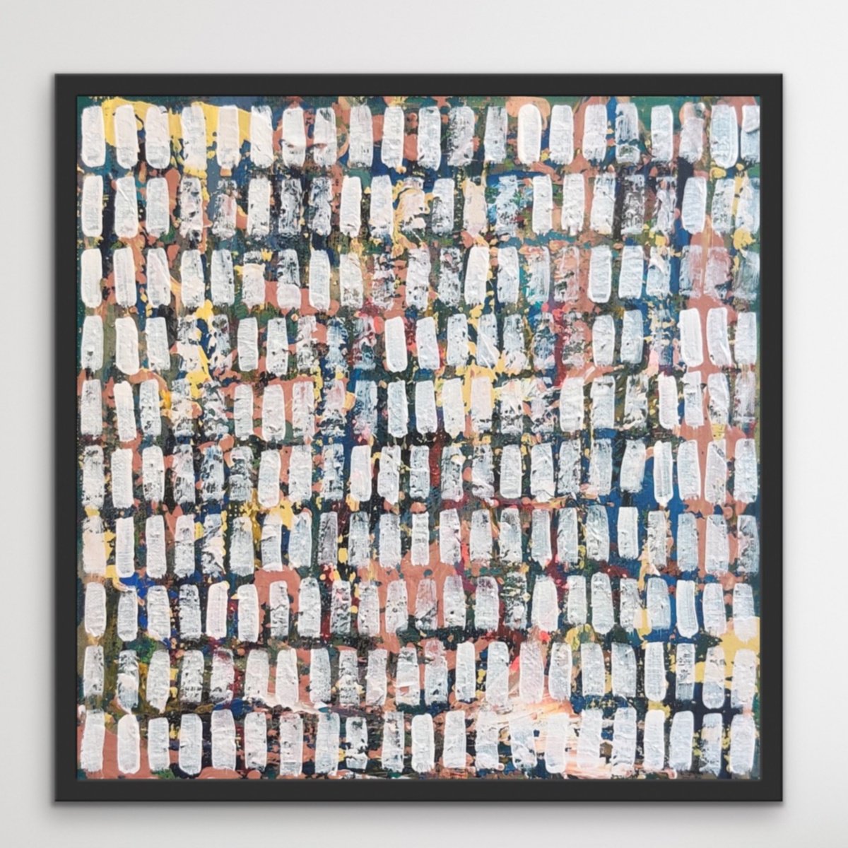 Organic Abstract Acrylic Painting By Ketki Fadnis, 12 X 12", Evening Walk, Original Artwork