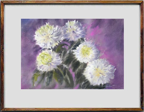 White chrysanthemums