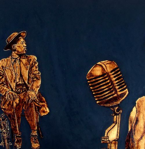 Billie Holiday and Lester Young band by MILIS Pyrography