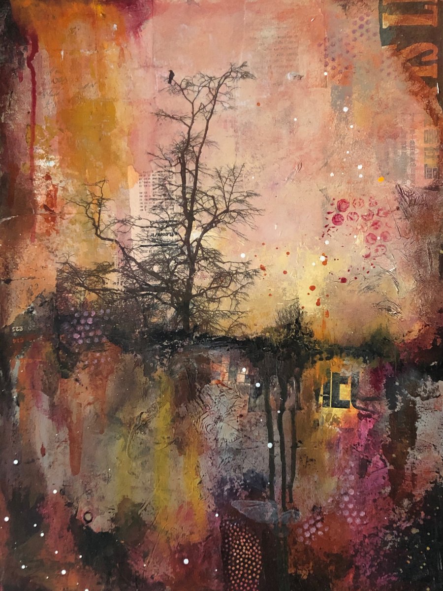 Evening Song Mixed-media painting by Lorraine Brown | Artfinder