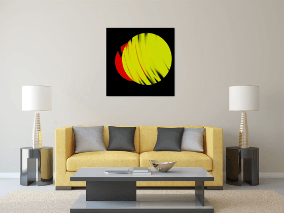 GA#208 red and yellow sun