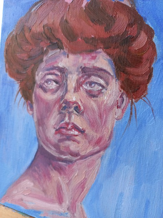 Dona. Human oil portrait 20x20cm