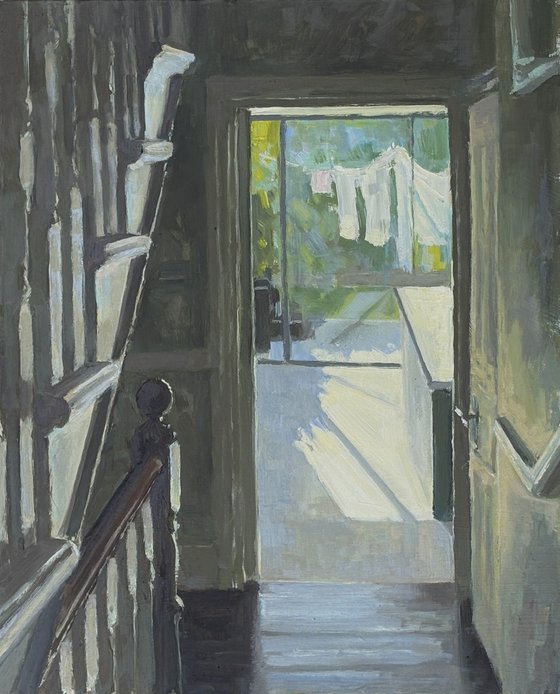 To the kitchen