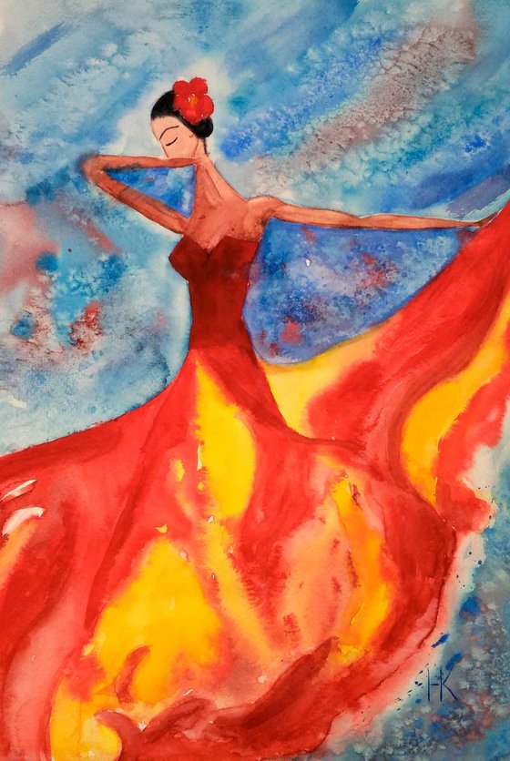 "Flamenco dancer "25*35 cm\10*14"