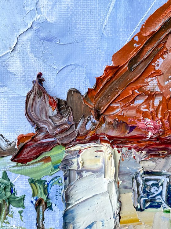 Bali Tropical House Oil Art