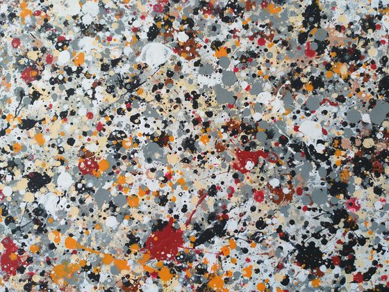 Contemporary J.Pollock style acrylic by M.Y.