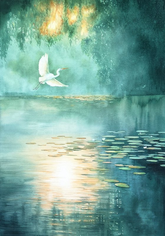 Egret in Morning Light