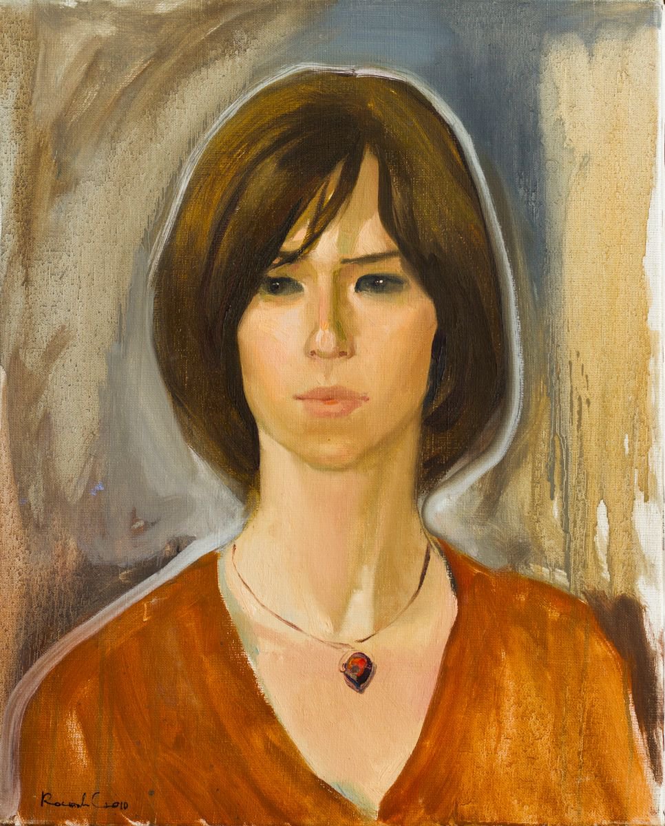 Expressive Portrait Oil Painting By Sergey Kostov, 16 X 20", Kate, Original Artwork