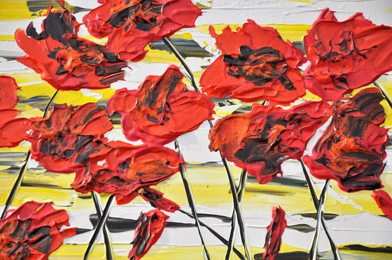 Red Poppies 2 100x40cm
