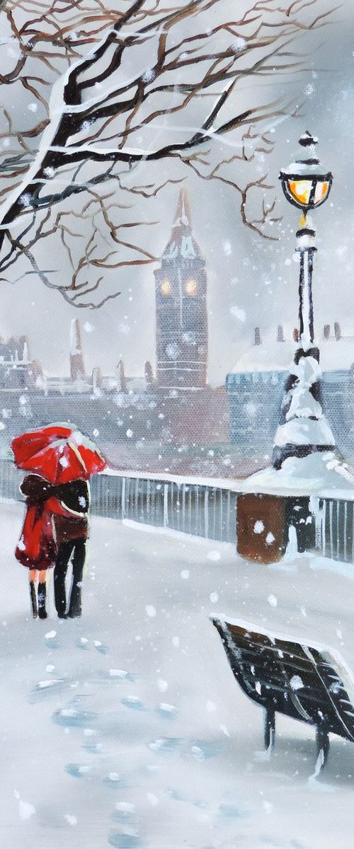 Winter in London painting by Gordon Bruce