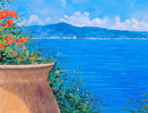 GERANIUMS ON THE RIVIERA by Susanna Montagnino