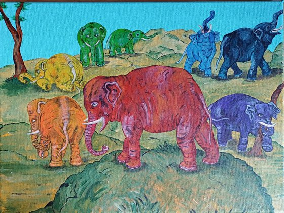Rainbow Elephants