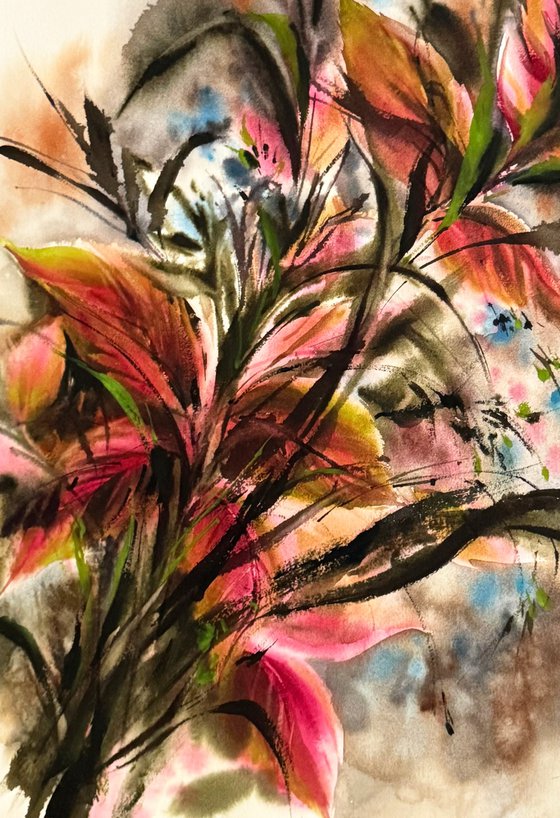 Pink Leaves