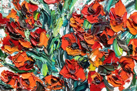 Red Poppy Oil Painting