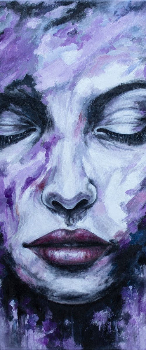 Woman's portrait FROZEN by Mila Moroko