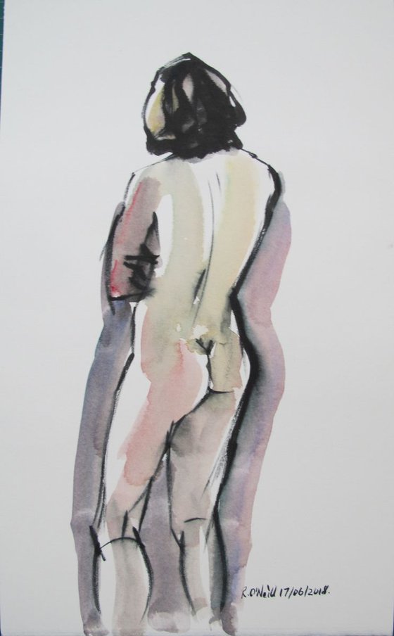 Standing female nude