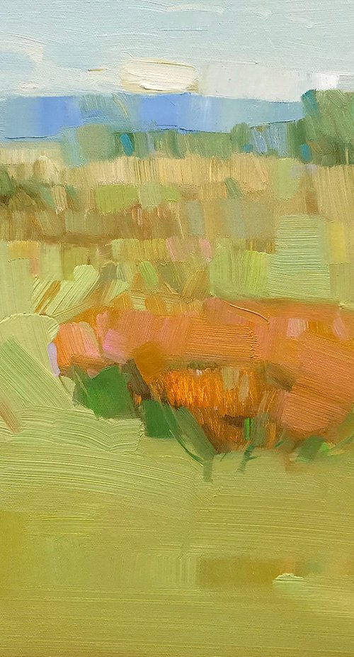 Flowers Valley, Original oil painting, Handmade artwork, One of a kind by Vahe Yeremyan
