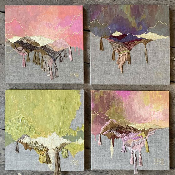 Colorful Abstraction set of 4