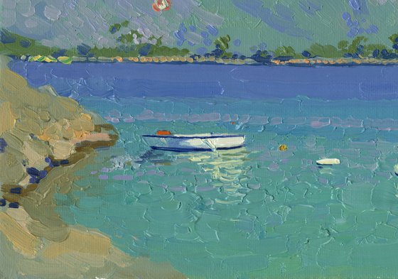 Boat in the Blue Lagoon