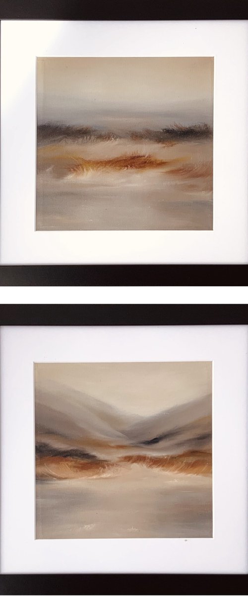 Neutral Abstract landscape by Alena Post