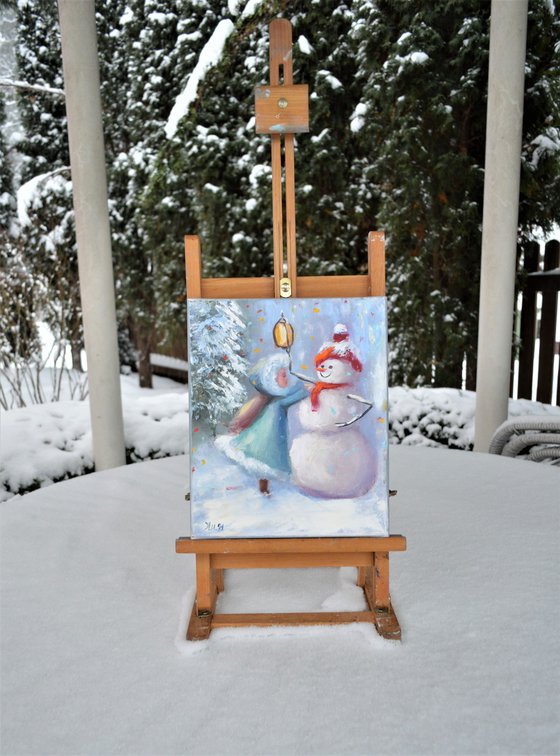 Dress up the snowman!
