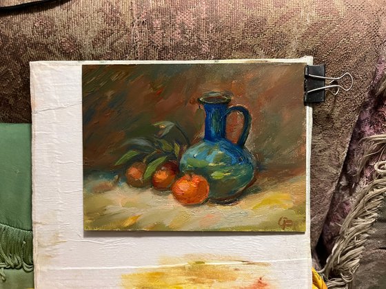 Clementines Tangerines still life oil painting