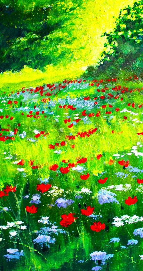 Sunrise and Wildflowers by Rod Bere