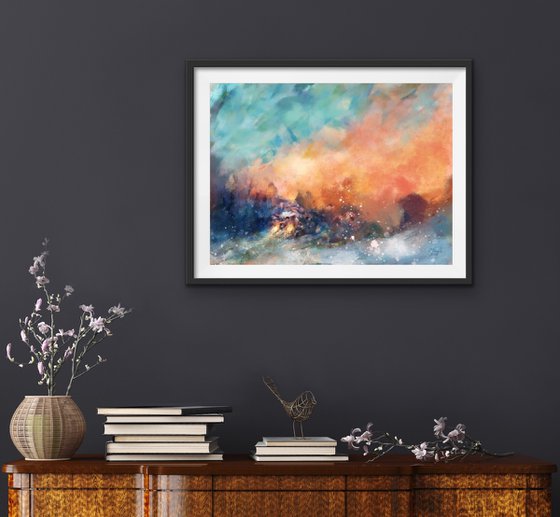 Voyage par un soir d'hiver - Abstract artwork - Limited edition of 1