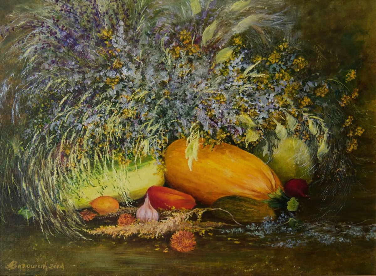 Still Life Painting ’Autumn Gifts’ by Anna  Voloshyn