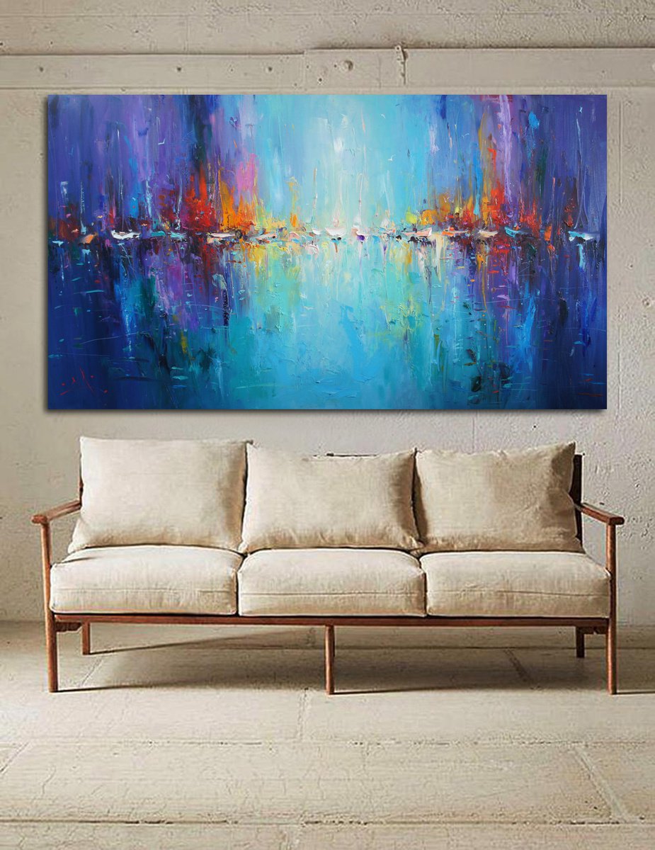 Night charts , Extra Large Oil Painting by Stanislav Lazarov