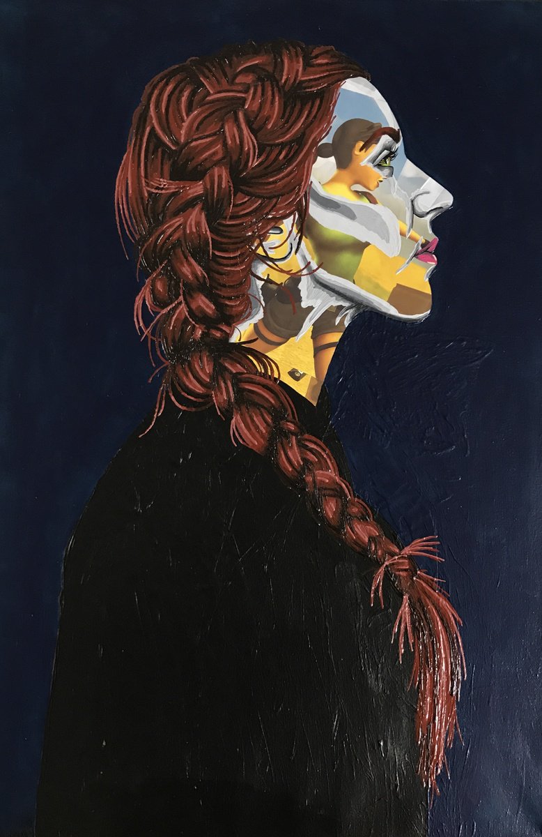 Portrait Painting By Annabelle Amory, 16 X 24, Lara, Original Artwork