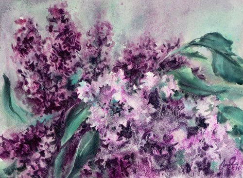 Lilac flowers by Lida Duchnewitsch