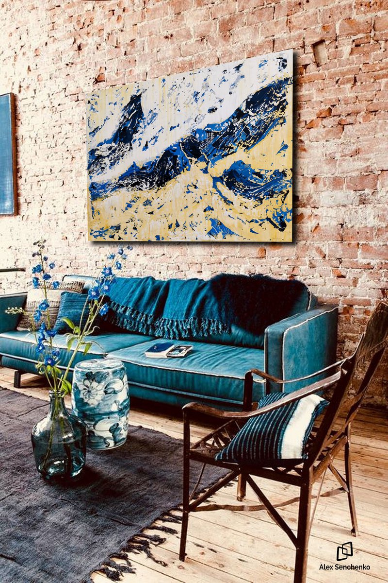 150x100cm. / abstract painting / Abstract 2232 by Alex Senchenko
