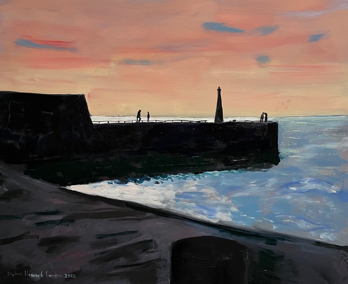 Impressionistic Landscape Oil Painting By Stephen Howard Harrison, 24 X 20", Anstruther Harbour, Fife, Original Artwork