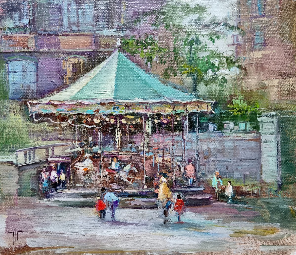 Carrousel De Montmartre By Hennadii Penskyi, 14 X 12, Artwork For Sale On Artfinder