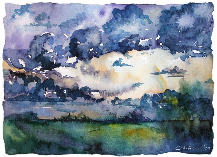 After The Rain Watercolour Landscape Painting Artfinder