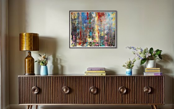 Colors of big city (framed)