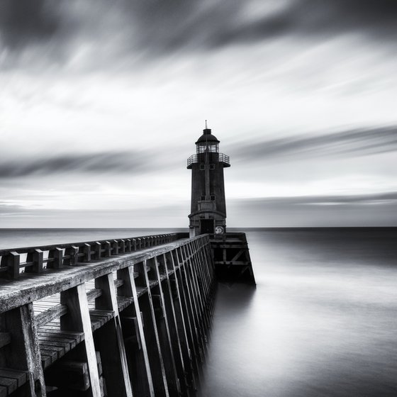 A lighthouse at the port