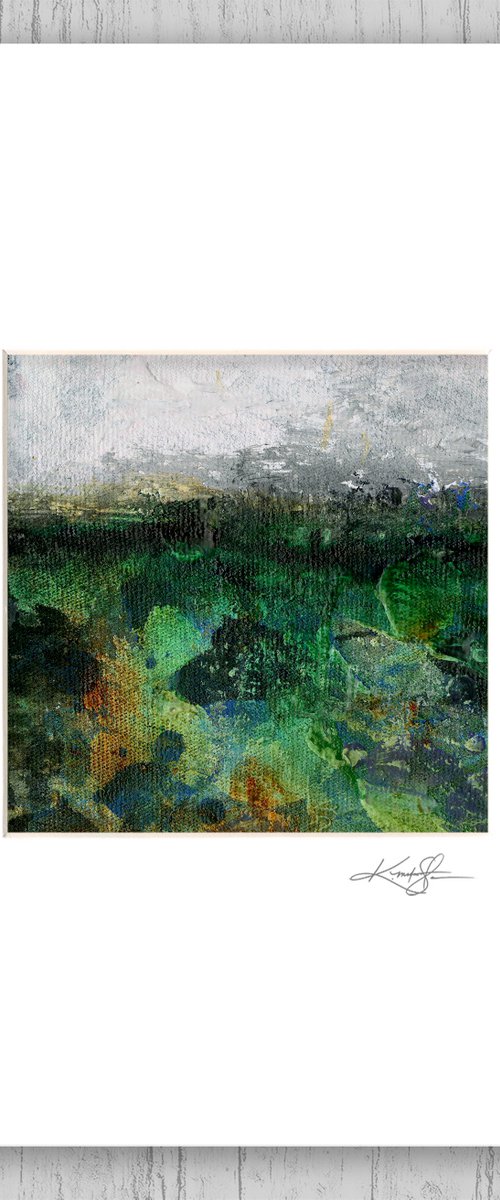 Mystic Land 9 - Textural Landscape Painting on Fabric by Kathy Morton Stanion by Kathy Morton Stanion