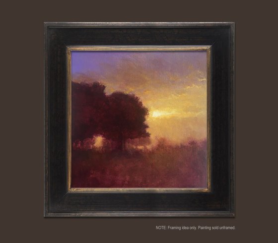 Soft Glow Sunset  impressionist landscape painting